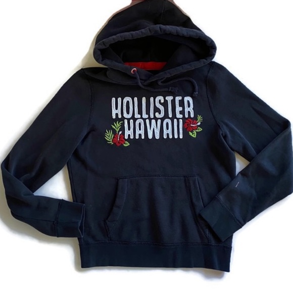 Hollister Other - L Hollister Hawaii Hoody Embroidered Navy Blue
